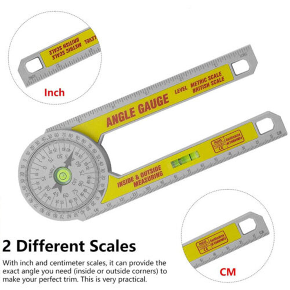 360° Miter Saw Protractor Angle Finder for Woodworking Measuring Tool ๑