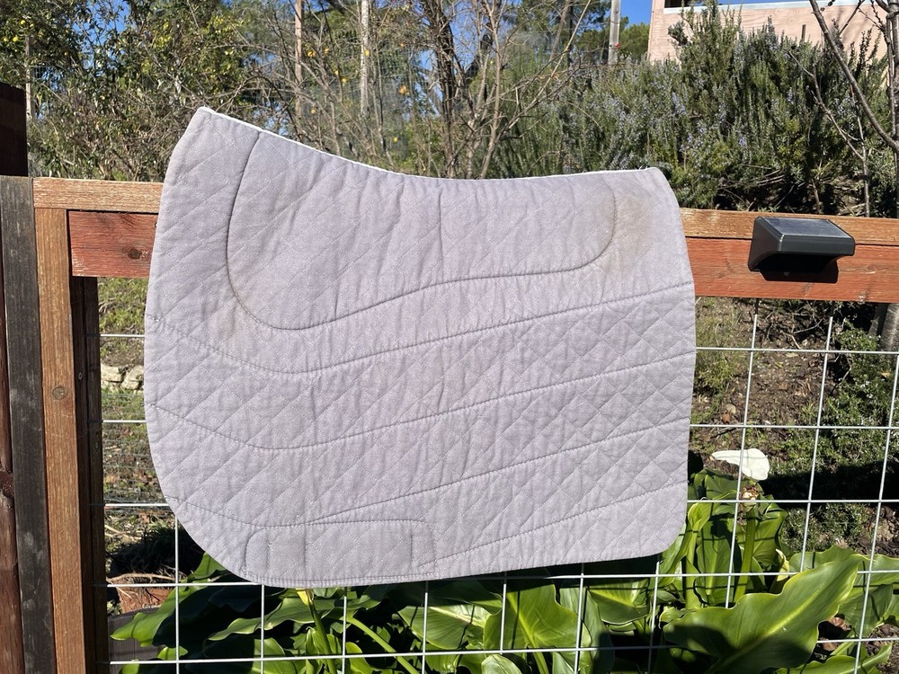 EquineLUX White Dressage Saddle Pad Mesh