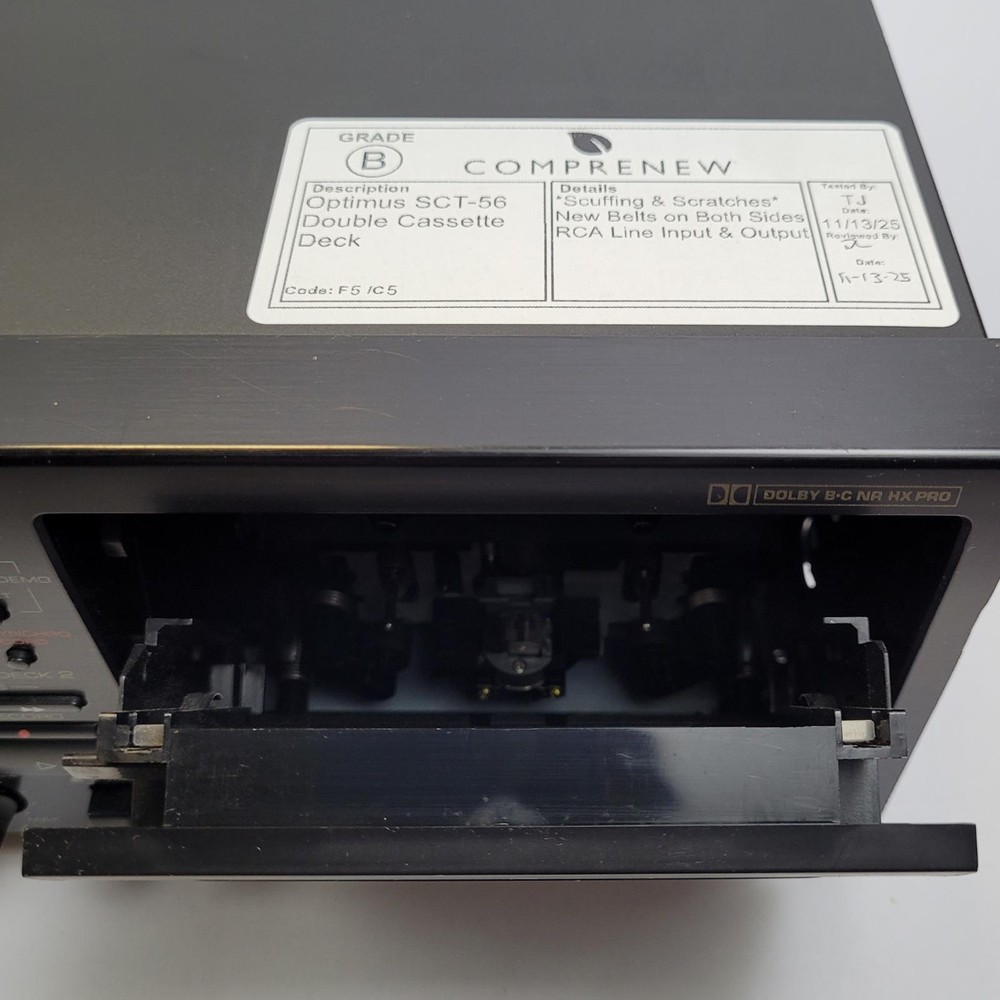 OPTIMUS SCT-56 Double Cassette Deck | Grade B