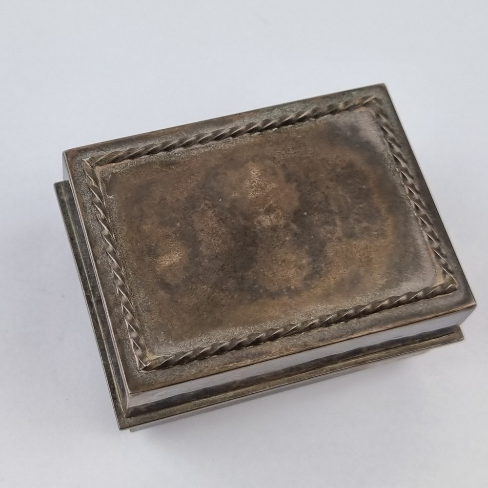 Vintage Solid Silver Box 6.5cm Wide London 1961 Leonard William Burt