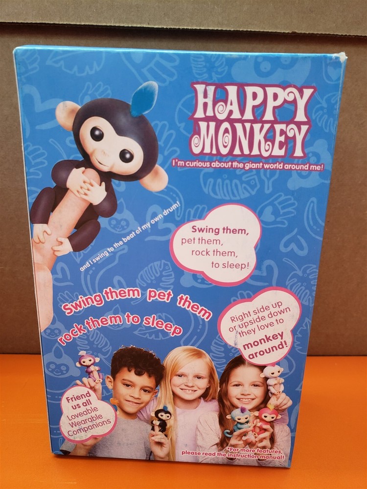 ⭐️⭐️⭐️⭐️⭐️ Fingerling Happy Monkey Interactive Toy Collectible - Blue Pattern
