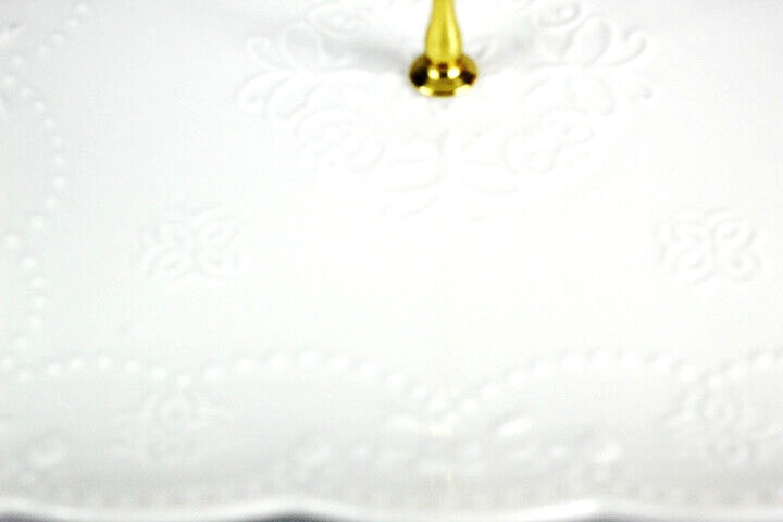 Tebery 1 Pack 3 Tier Ceramic White Food Server Display Holder 15"