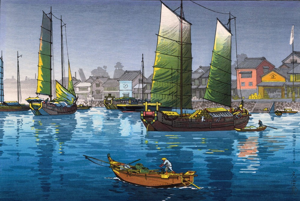 Needlework DIY Counted Cross Stitch Chart - Akashi Harbour