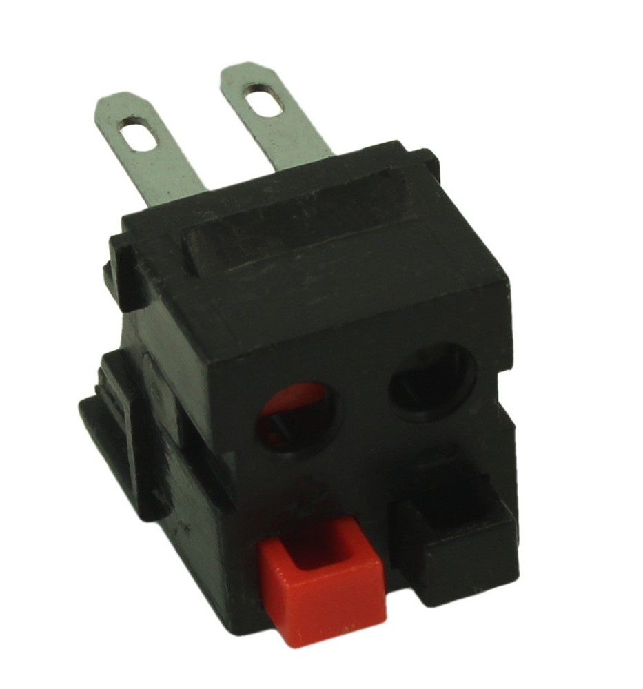 Keystone Jack Insert/CRIMP Type: Speaker w/Rear Block 14-30AWG Black