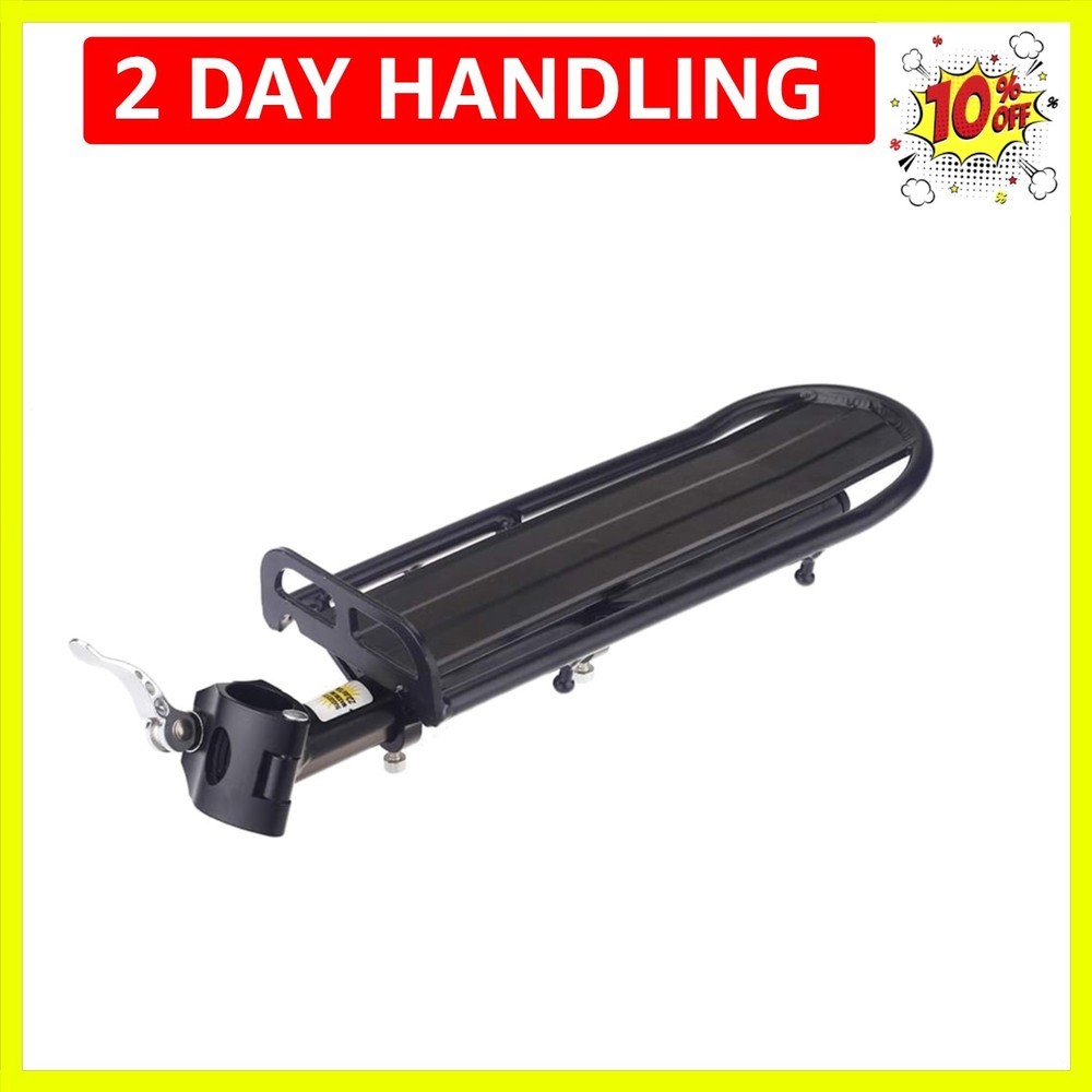 Rear Bike Rack Bicycle Cargo Rack Retractable Quick Release Lever Mounted on ...