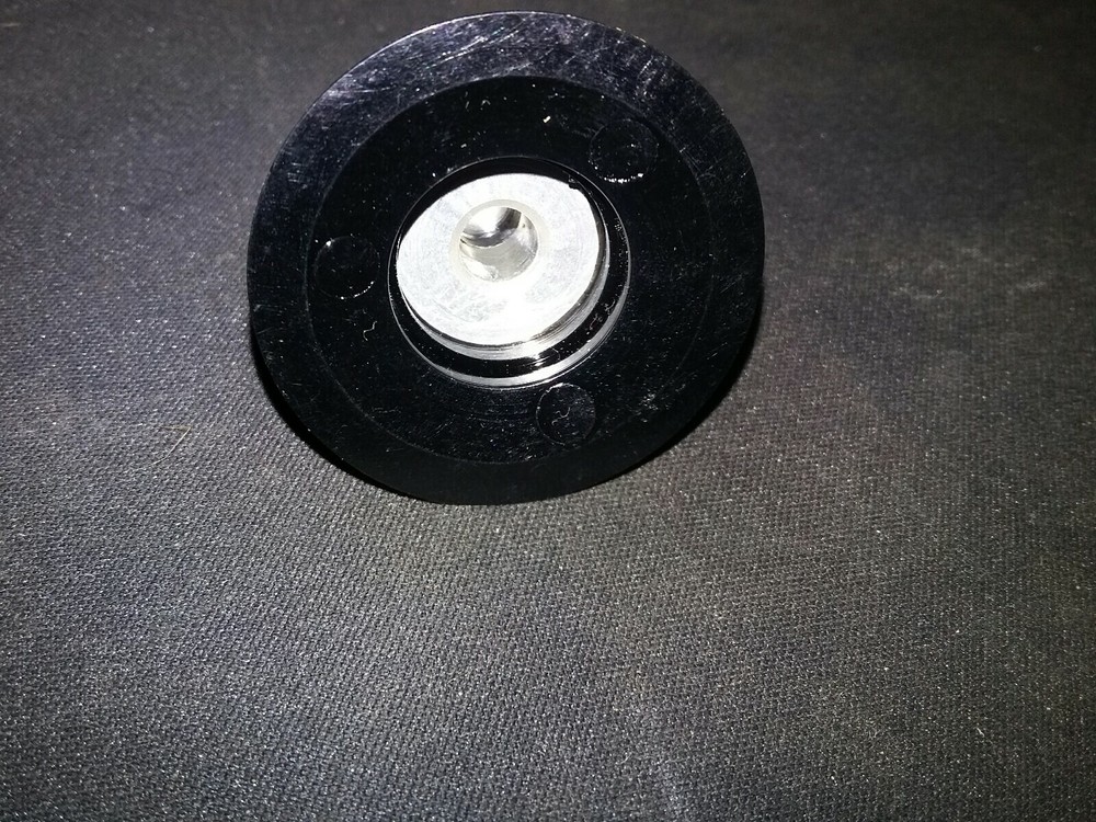 Vintage electronic control knobs 1/4” shaft Two Tone Plastic/Alum. Top