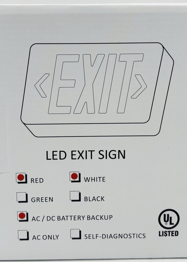 Thomas&Betts Pastic EXIT Sign Self-Powered Model/Red LED {ELXN400RN}