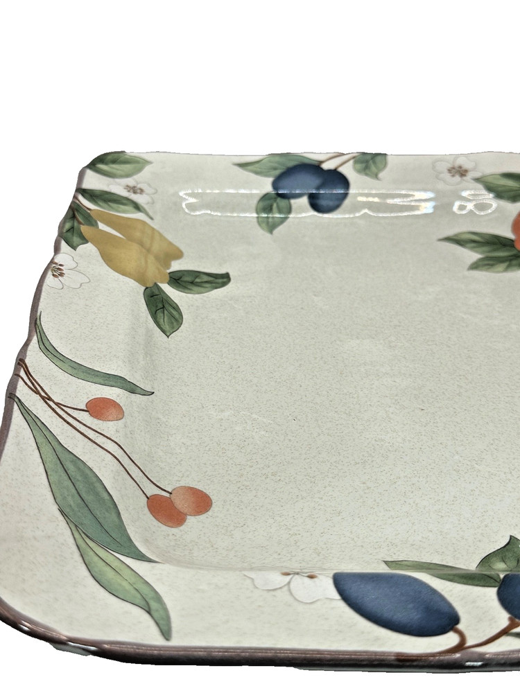 Fruit Panorama by Mikasa 13.75" Rectangular Serving Platter Country Classics