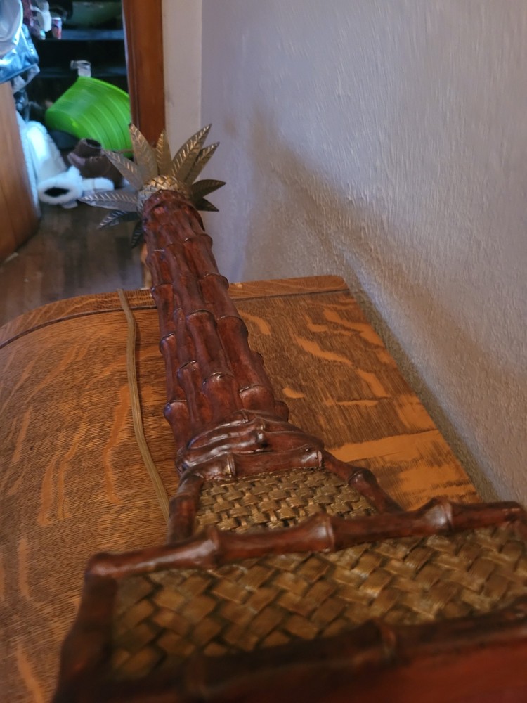 Table Lamp Palm Tree/pineapple Vintage.