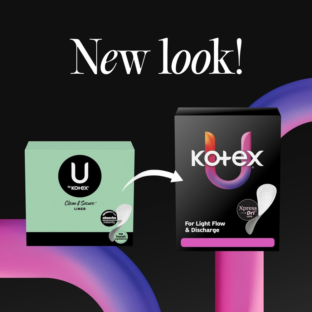 Kotex Daily Wrapped Liners, Light Absorbency, Thin, 162 Count (Packaging May ...
