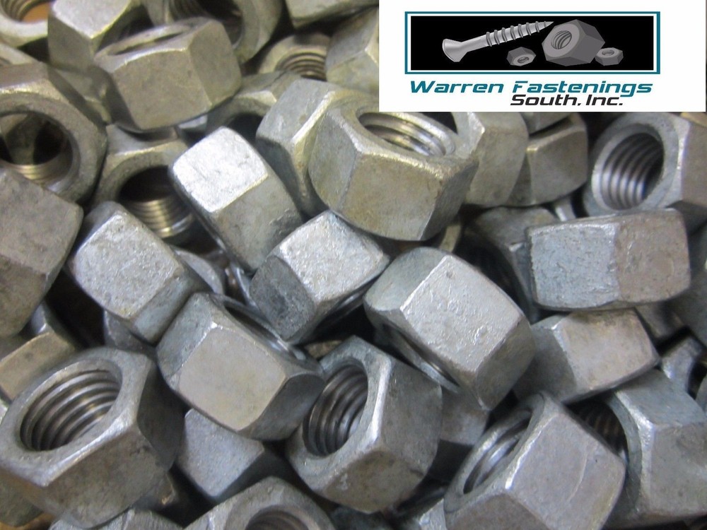25 1/2-13 X 7 Galvanized Hex Cap Screws With Nuts & Double Flat Washers