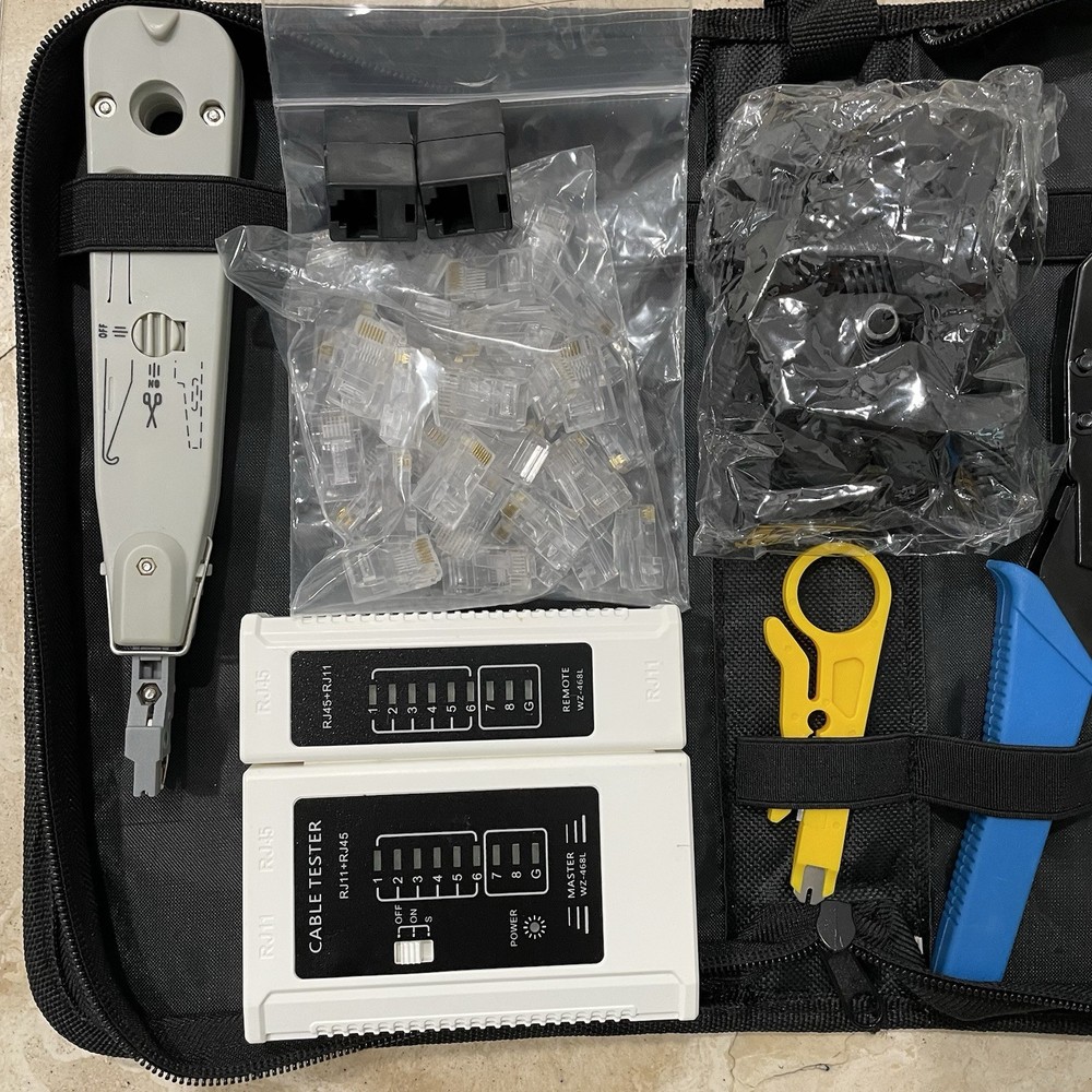 IT Ethernet Network Cabling Tools Kit LOT