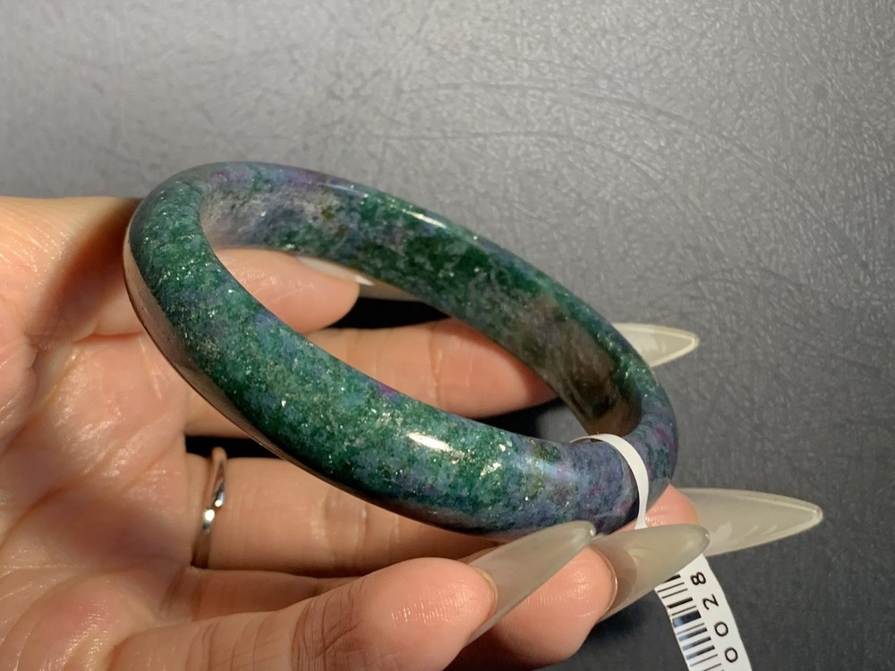 58.5mm Natural High Grade Ruby Zoisite Bangle/Crystal Gem Bangle