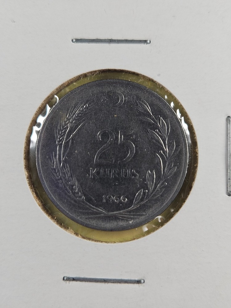 COINS - TURKEY - 25 KURUS 1966