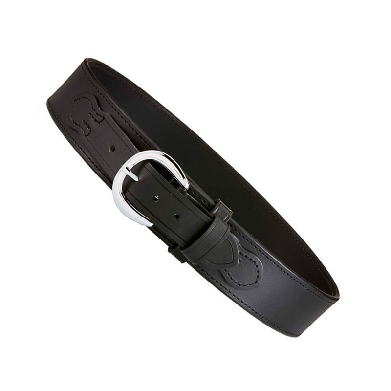 Model B06 River Duty Belt - Black - Plain - Chrome - Size 48