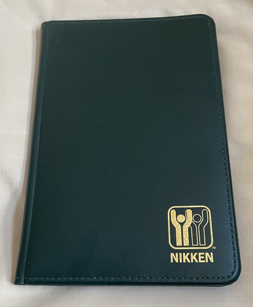 Nikken Green Bifold Notepad Folder Binder