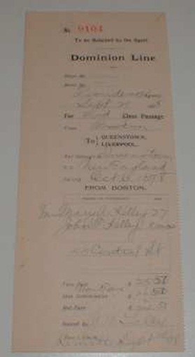 NEW ENGLAND Dominion Line 1898