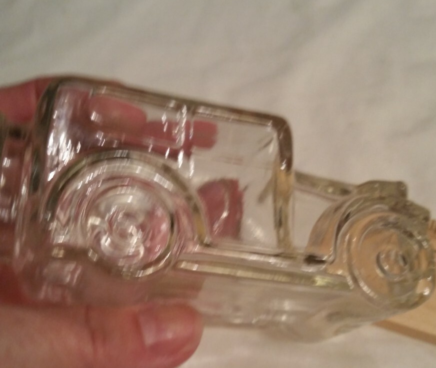 1929 Model Glass Car Candy Container Fresh Pac Candy Co. Moline Ill.