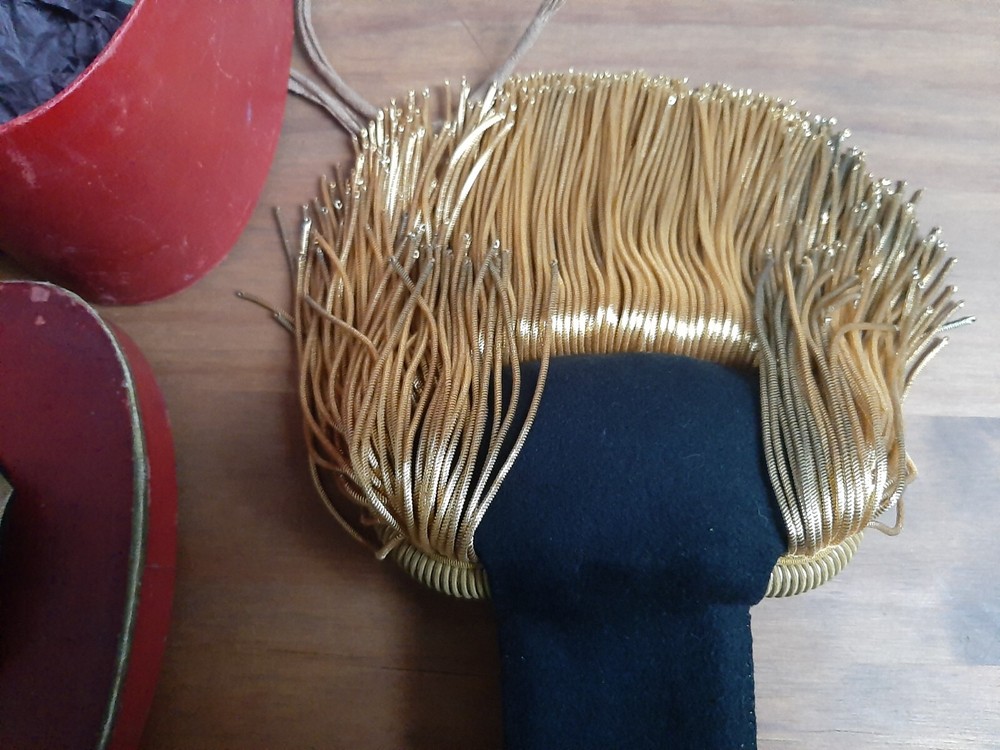 Napoleonic uniform epaulettes in box.
