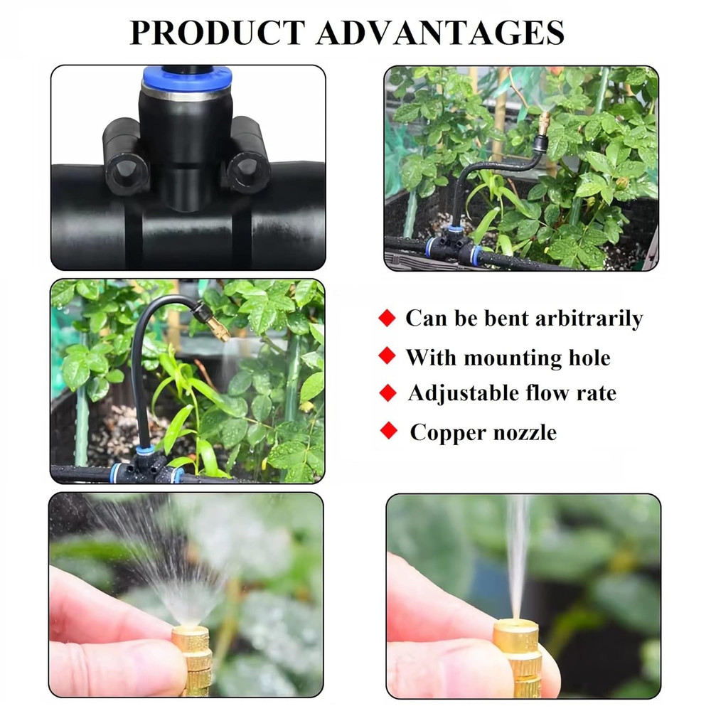 131FT Drip Irrigation Kits with Quick Connector,Automatic Irrigation System with