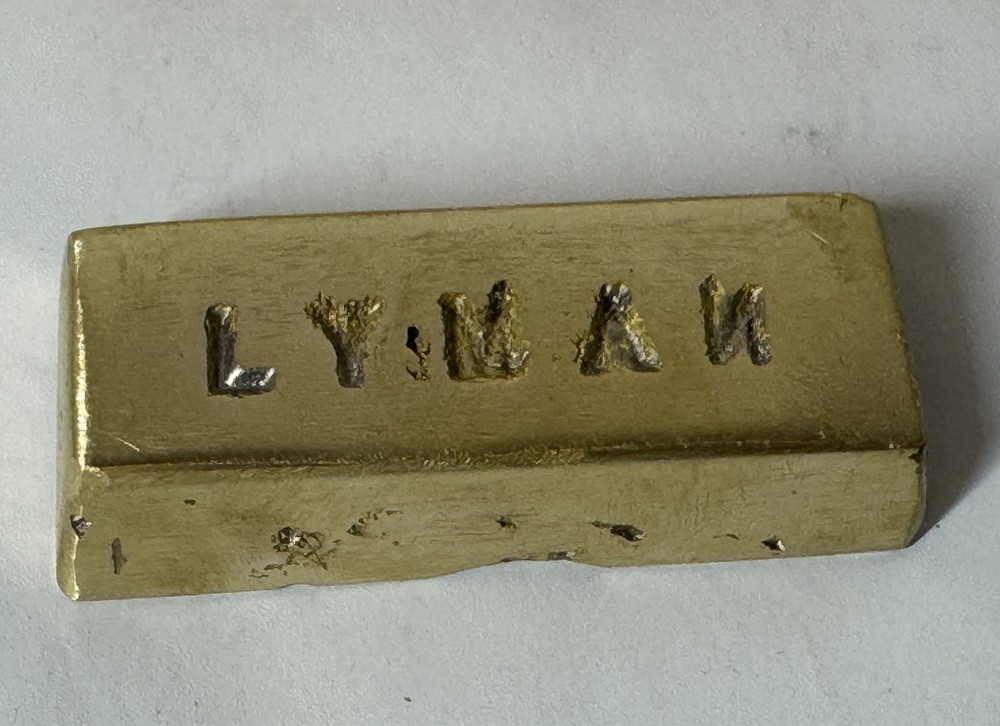 Small 3" Cast Recycled Yellow Brass Metal Solid Mini Ingot Bricks 2.5lb Total