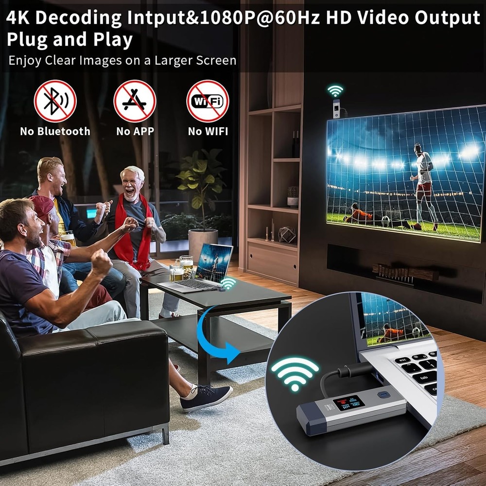 High-Quality Wireless HDMI Transmitter Receiver 165ft Range