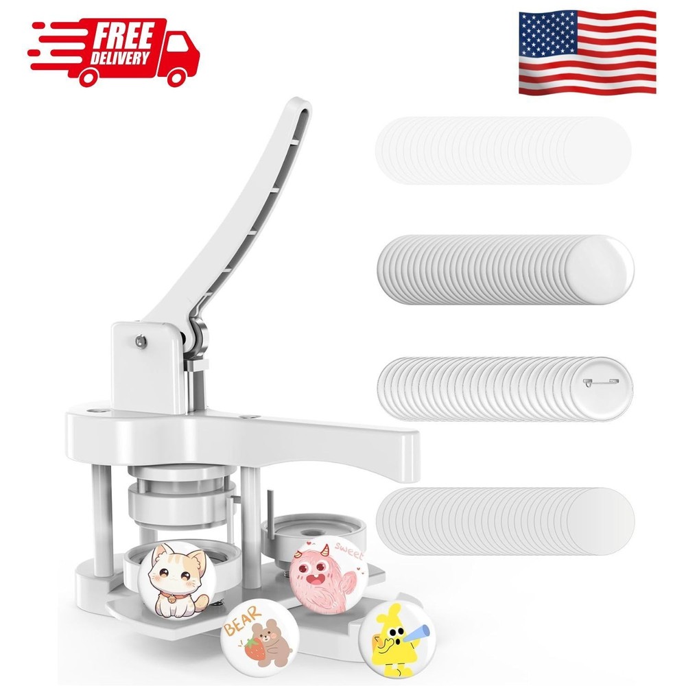 Button Maker Machine, Pin Maker Machine, Button Press Machine, (58mm/2.25inch)