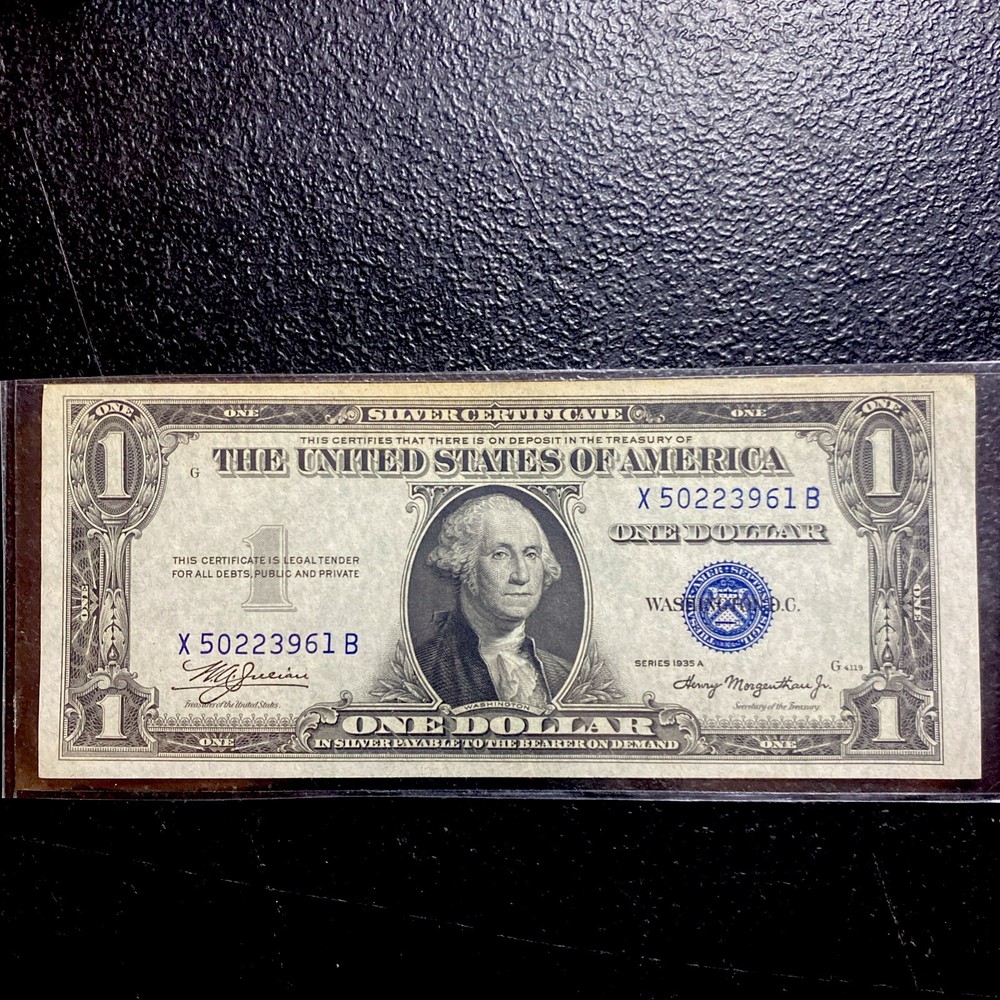 💎 1935-A UNC X NOTE $1 Dollar Silver Certificate ERROR ALIGNED/ CUTTING