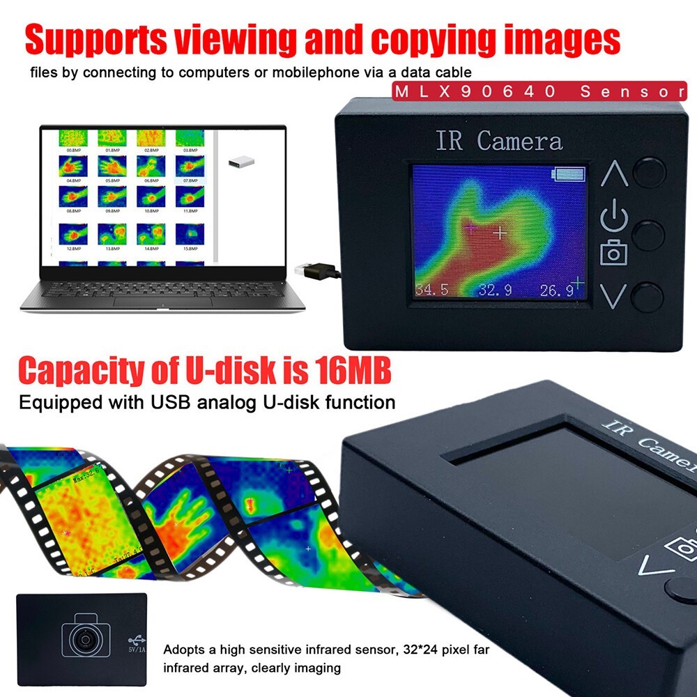 Infrared Thermal Imager Digital Camera Handheld Temperature Sensor -40℃-300℃