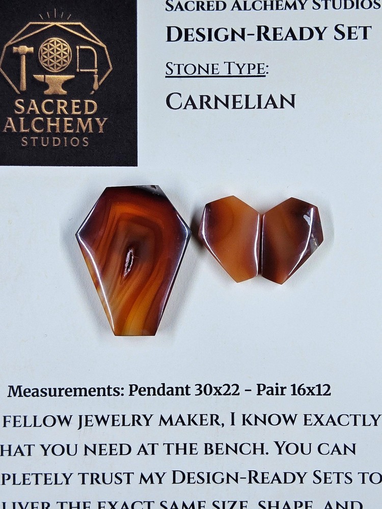 Coffin Shape - Carnelian - Design-Ready Sets