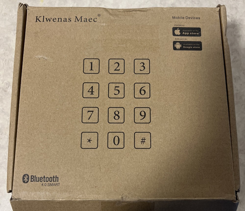 Klwenas Maec Smart Deadbolt Lock, Easy to Install, Silver
