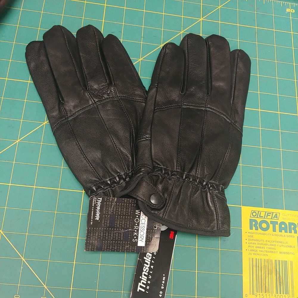 NOS  Thinsulate by 3M  Size XL Black fleece lined