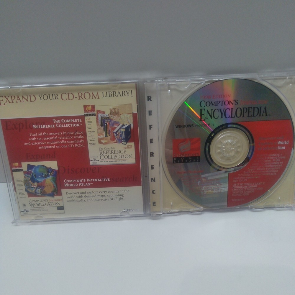 Compton's INTERACTIVE ENCYCLOPEDIA 1998 Version CD ROM Software 90s