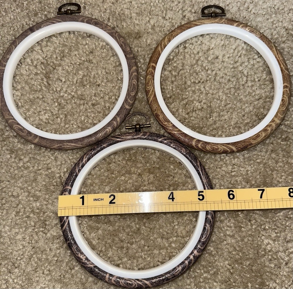 4 Embroidery Hoops w/Outer & Inner Ring.