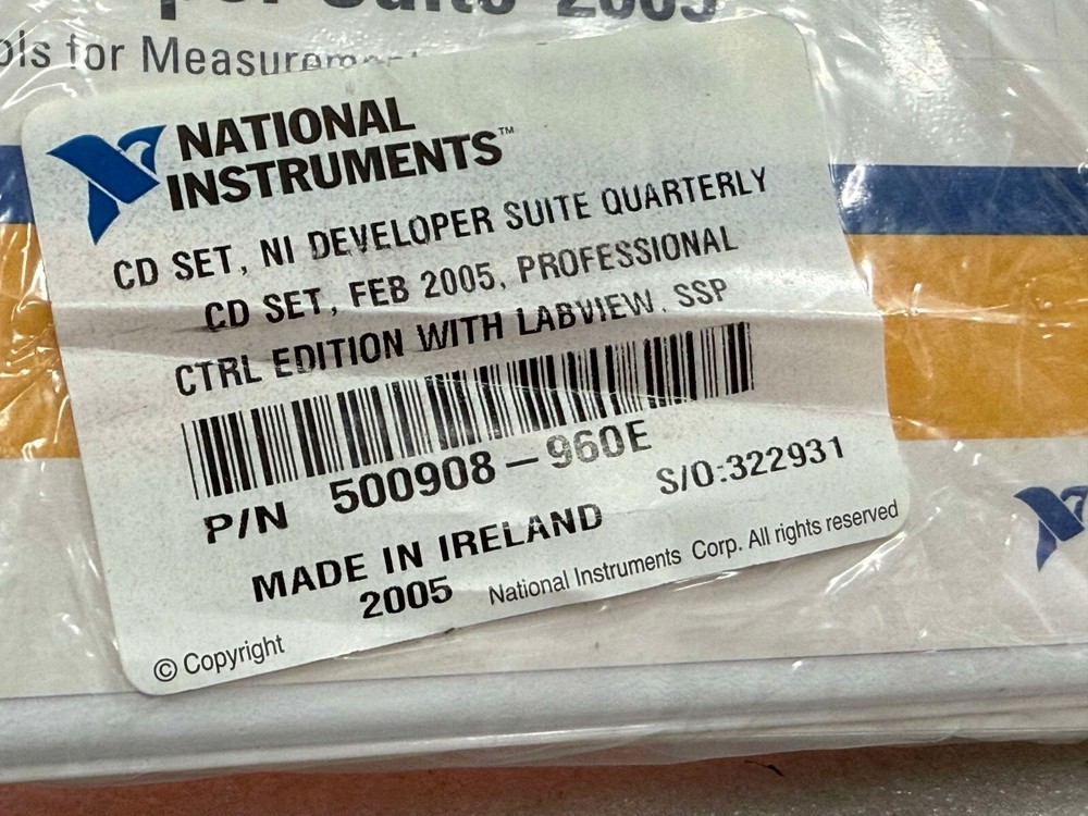 NATIONAL INSTRUMENTS 500908-960E SOFTWARE TOOLS DEVELOPER CD SET