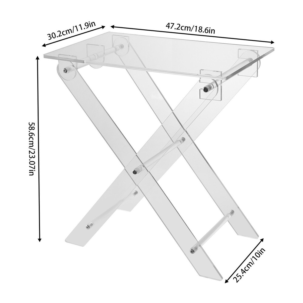 Foldable Acrylic Computer Stand - Stylish Table for Home & Office Use