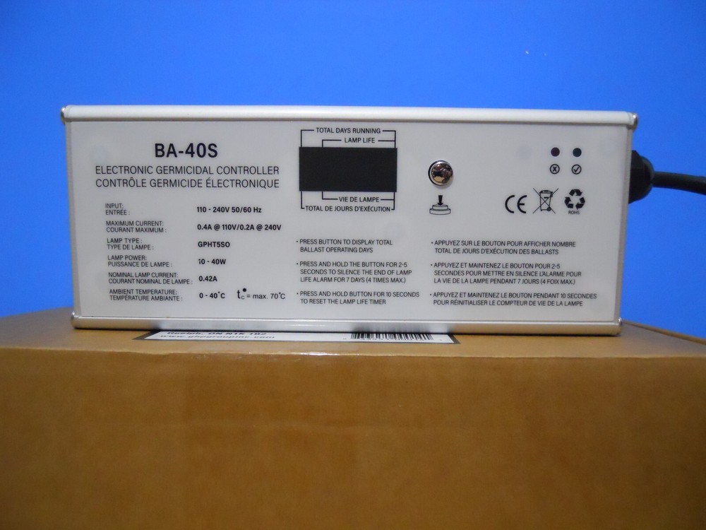 BA-40S Ultraviolet Light Electronic Germicidal Controller for Water Disinfection