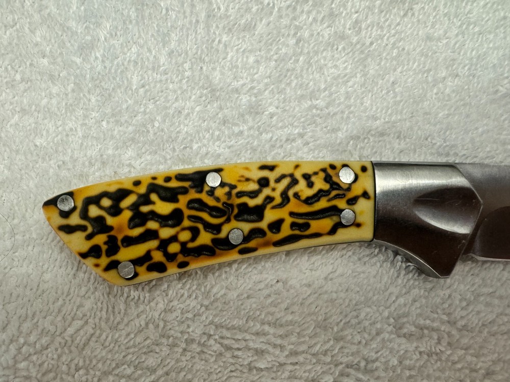 Ozark Trail 7" Fixed Plain Blade Buck Handle Hunting Camping Knife
