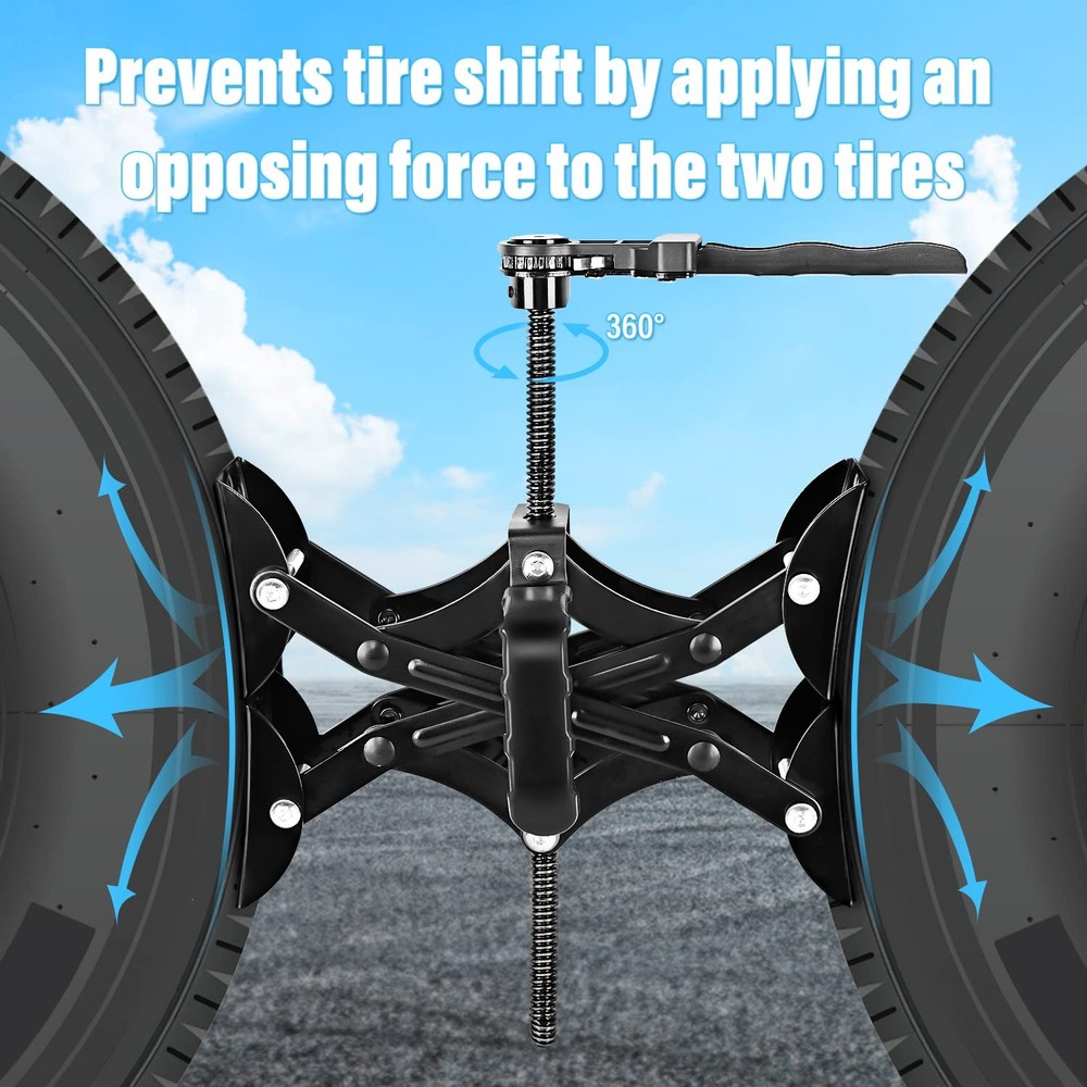 Nilight Wheel Chock Stabilizer, 2PCS X-Chocks Stabilizer for Black
