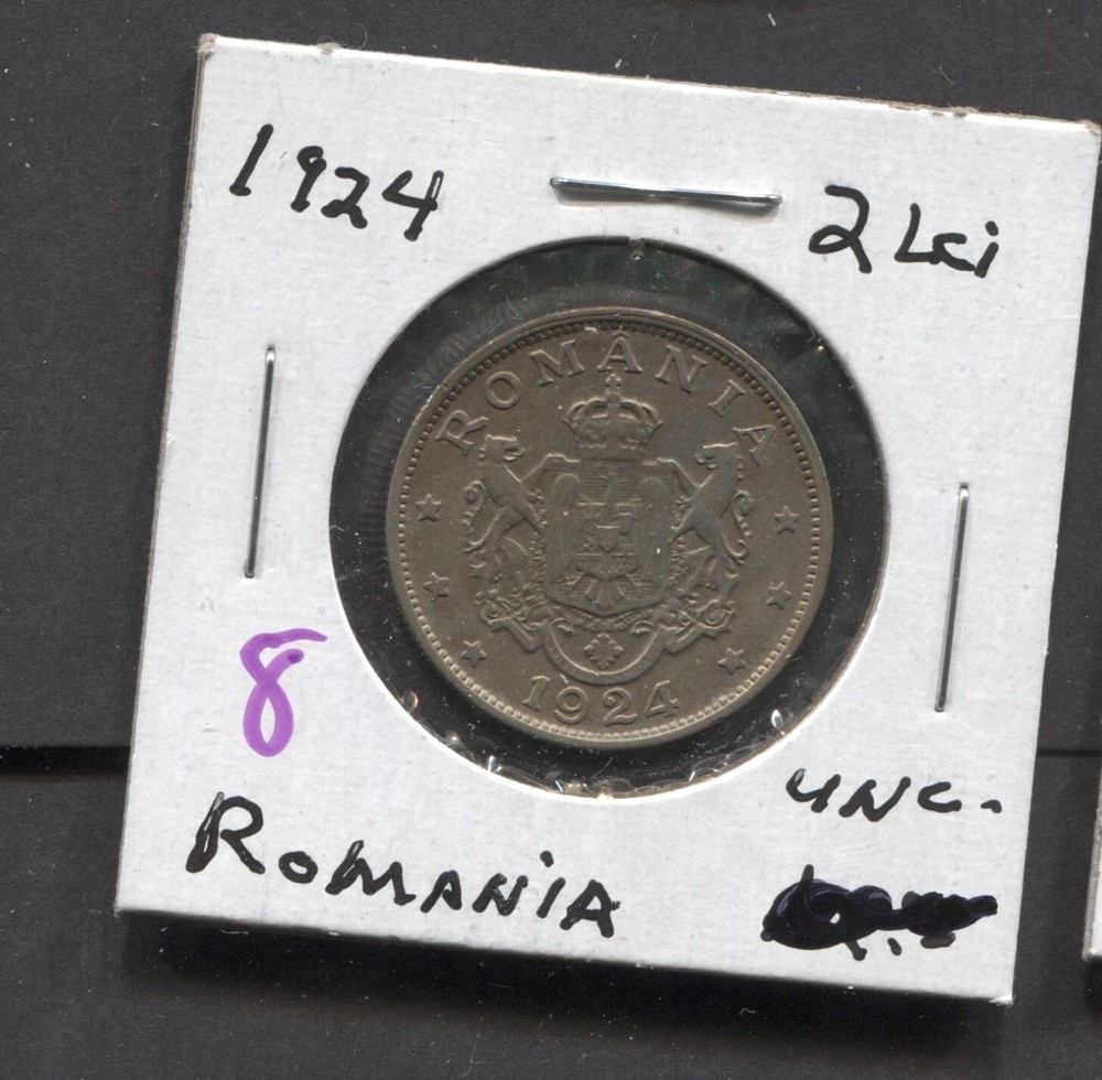 1924-Romania-2 Lci-UNC