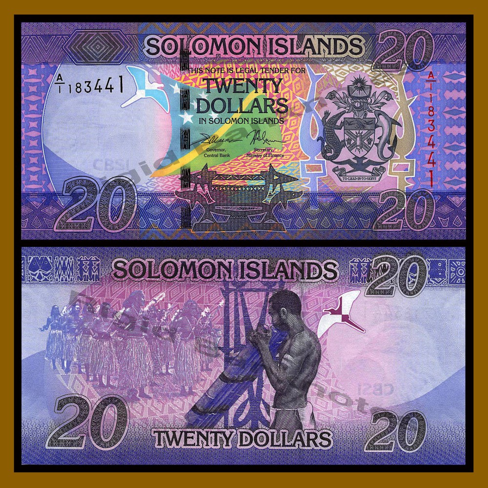 Solomon Islands 20 Dollars, ND 2017 P-New Unc