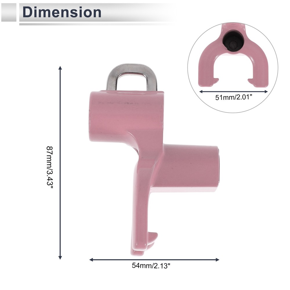 Double Metal Fork Hook for Motorcycle 1 Set Light Pink