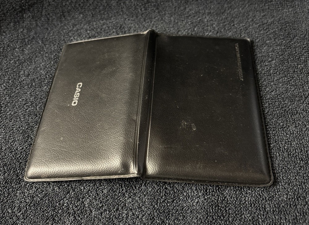 Vintage Casio SL-100B Electronic Calculator Foldable Case Solar Cell Fast Ship