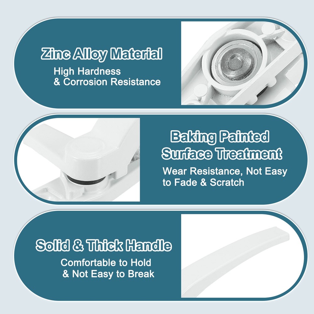 Casement Window Locking Handle Right Hand for Window White