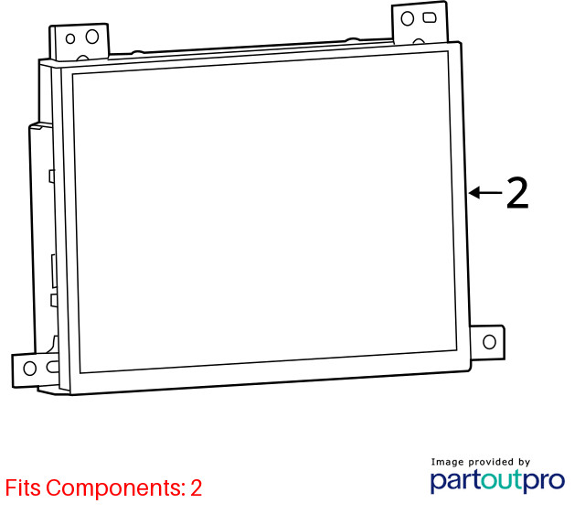 2013 Dodge Dart Display Screen OEM 594-01628 Used - Reprogramming Needed