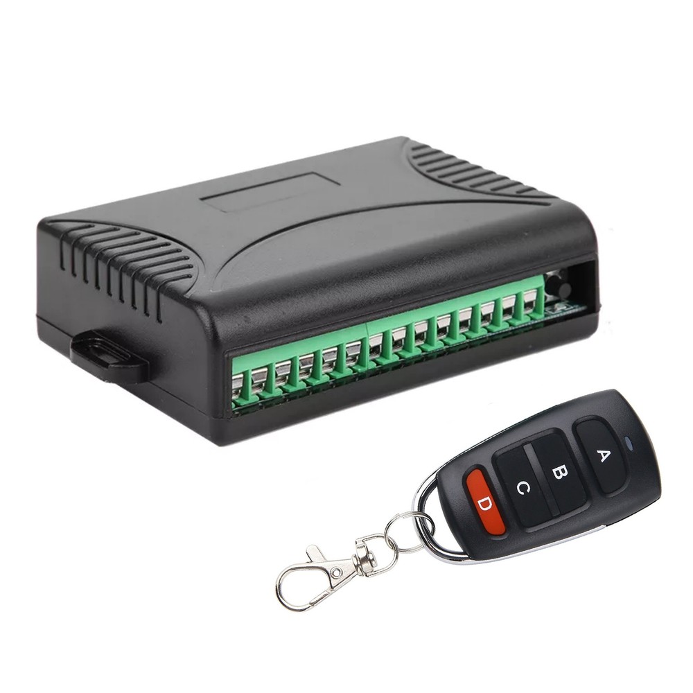 Light Controller Transmitter+Receiver 4 Channel Relay Switch Remote Control