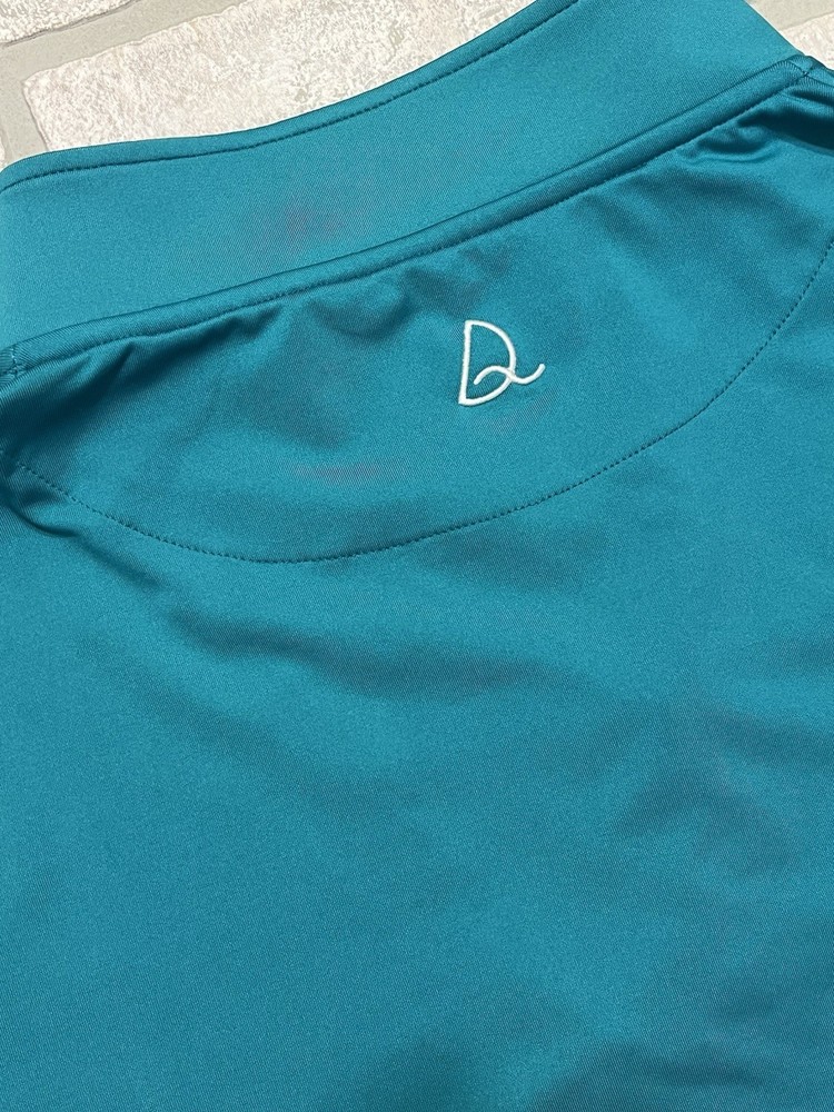 DEOLAX Golf 1/4 Zip Mens 2XL Turquoise Pullover Performance Stretch Comfort NWT