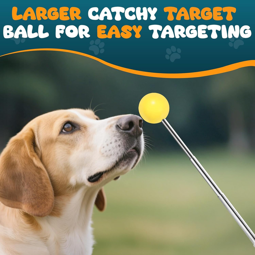 Dog Training Clicker with Target Stick – Portable & Retractable Trainer with Com