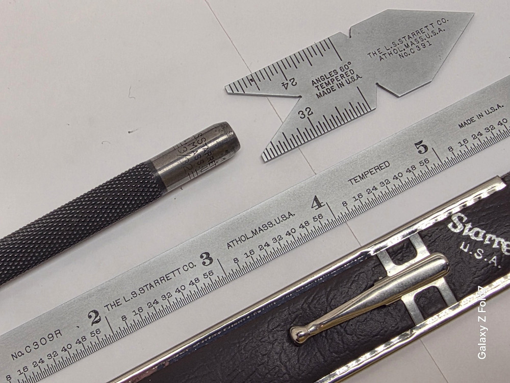 Starrett Student Tool Set 901, Combination Square, Calipers , Book & More
