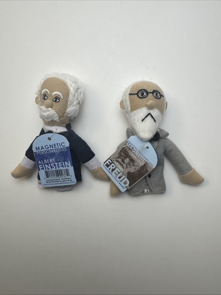 Albert Einstein Sigmund Freud Finger Puppets Unemployed Philosophers Guild NWT